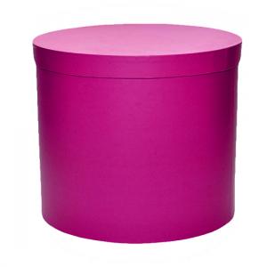 Коробка с крышкой и люверсами D= 250 мм H=250 мм/розовый (пленка матовая)