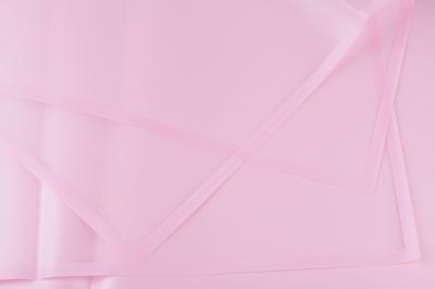 69346/Пленка матовая фрост, розовая с каймой, 60см*60см 20 лист