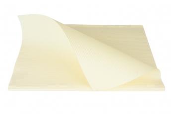 Бумага рельефная однотонная 65х50см 20лист, светло-желтая