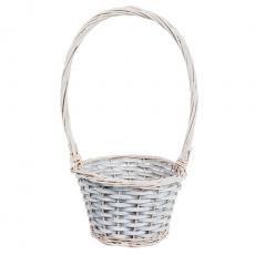 Корзина плетеная (бамбук),D20 Н9 НН34 см,цвет серый